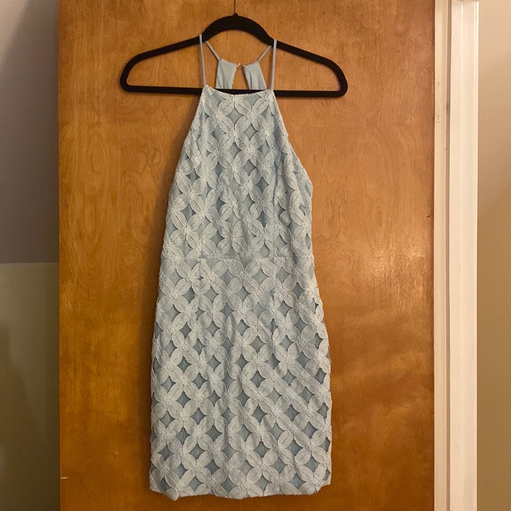 Blue lace dress